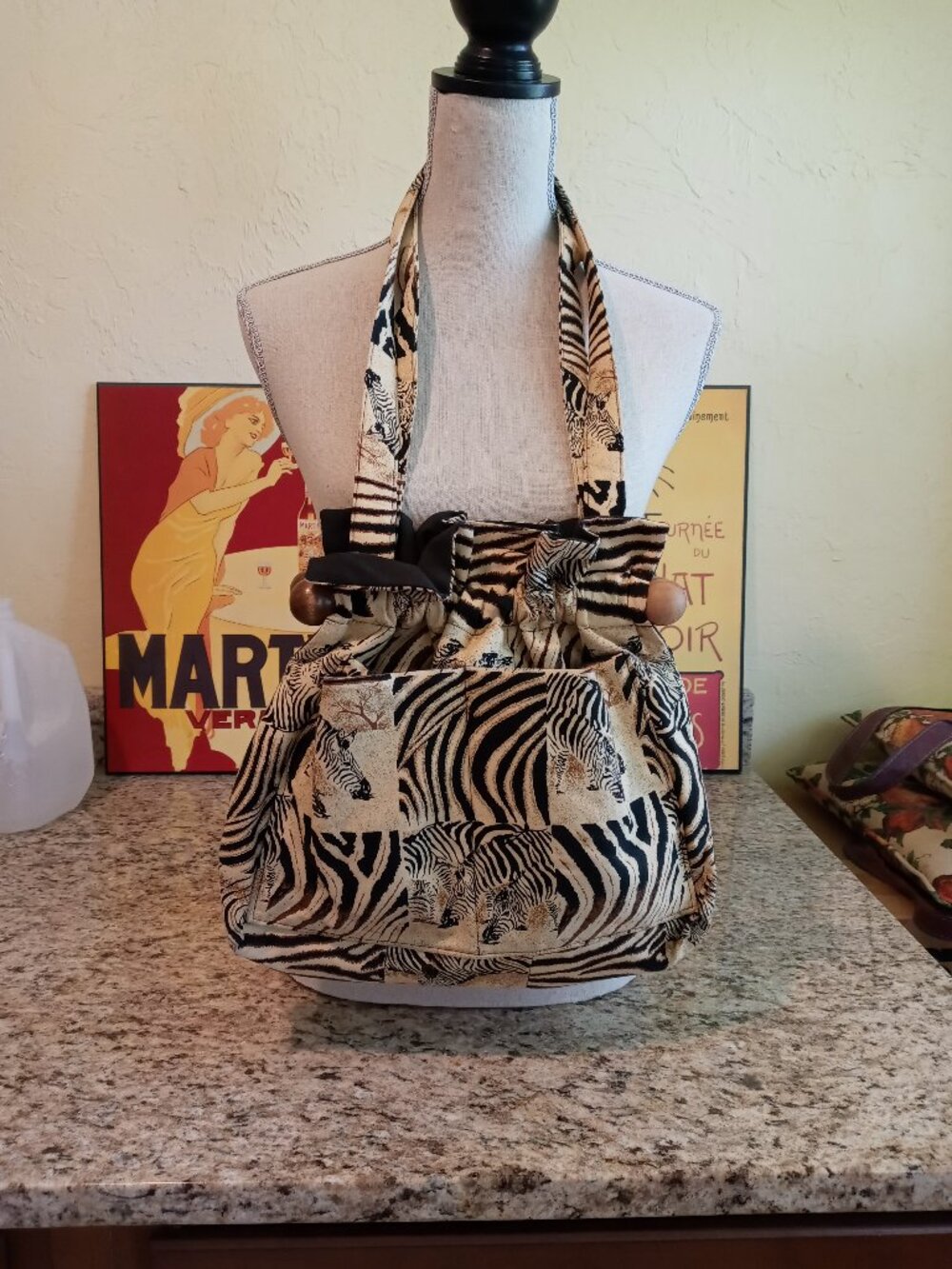 Zebra Print Shoulder Bag Purse